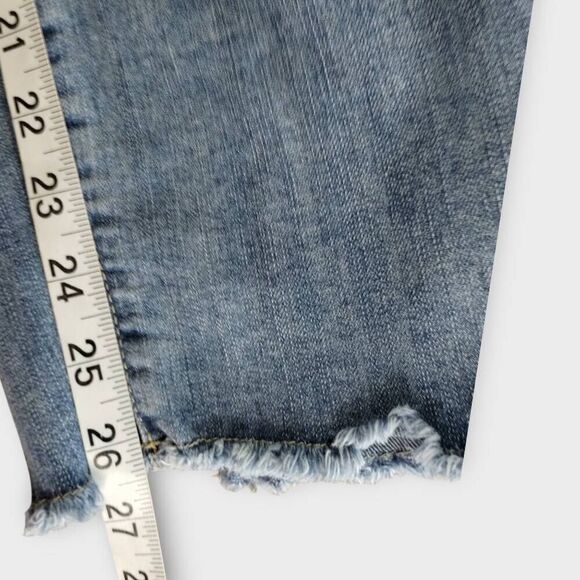 Torrid Womens Jeans Sz 28 Distressed Crop‎ Boyfriend Vintage Stretch Streetwear - Picture 13 of 14